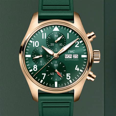 iwc pilot 41 blue|iwc pilot chronograph 41 green.